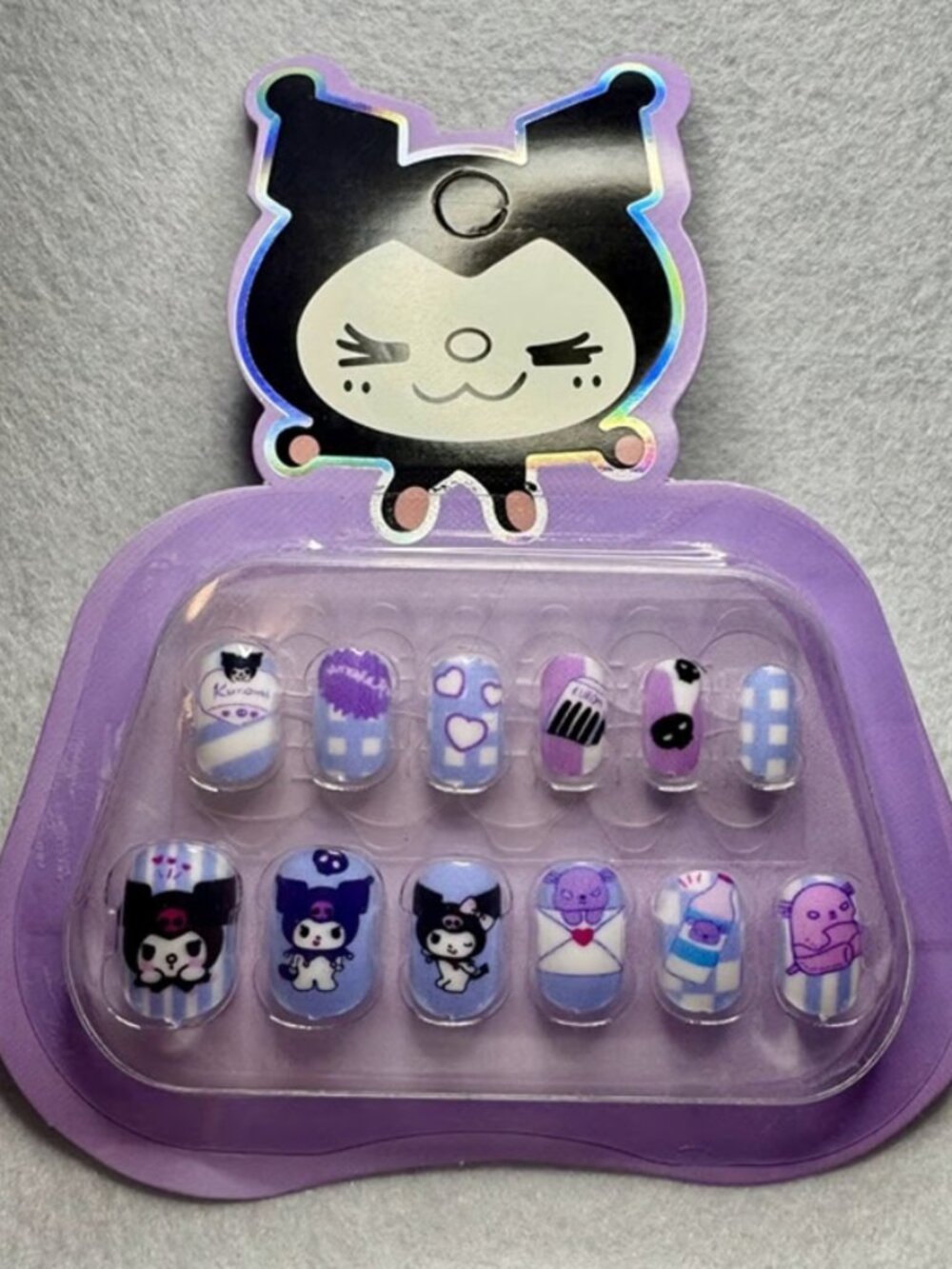 Kuromi Sanrio Press On Nails Childrens Size